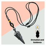 Hematite Pendulum Pendant Necklace (Macrame)