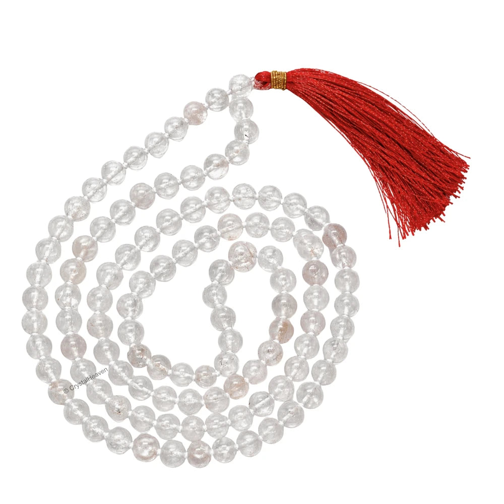 Sphatik Mala - B Grade 108 Beads (7mm) (Hand Knotted)