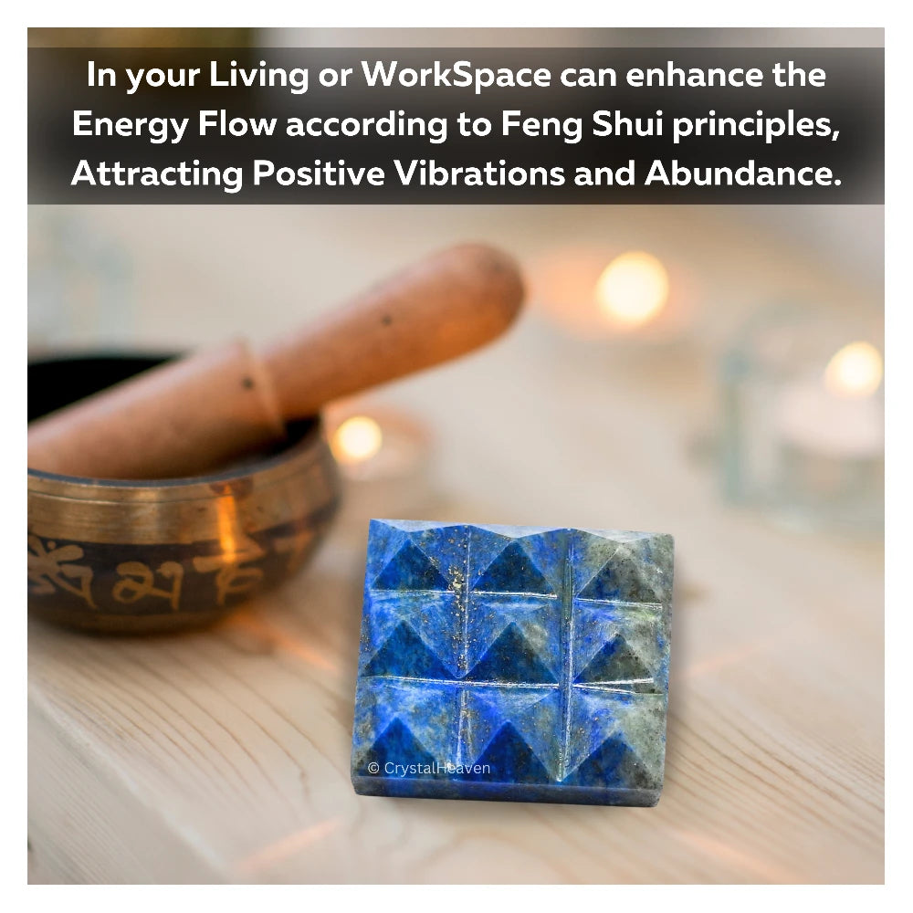 Lapis Lazuli 9 Pyramid Plate