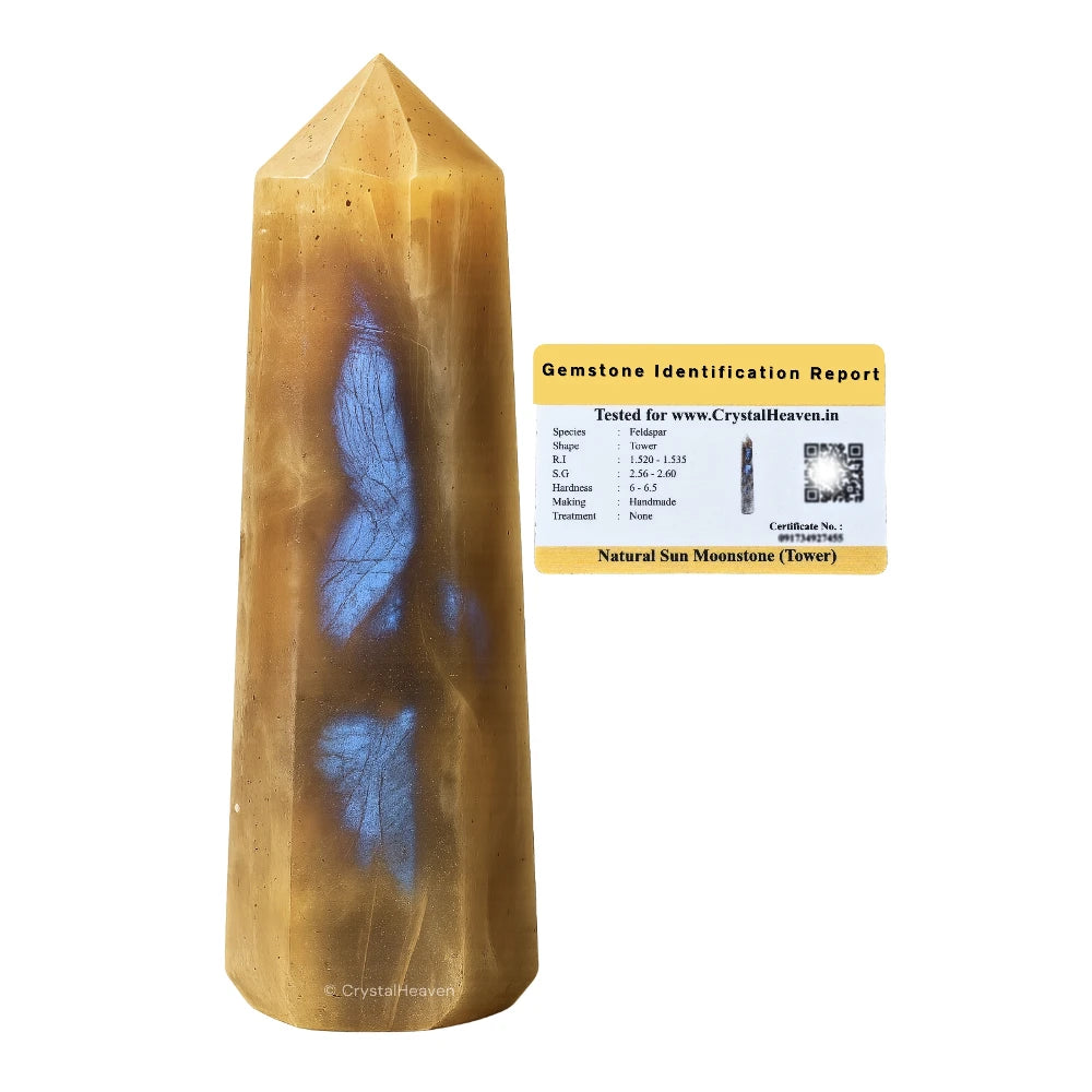 Sun Moonstone Crystal Tower (2" to 3" inch) 