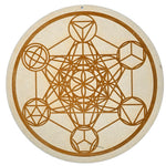 Platonic Solid Metatron Cube Sacred Geometry Wall Art Cum Crystal Grid (6 Inch)