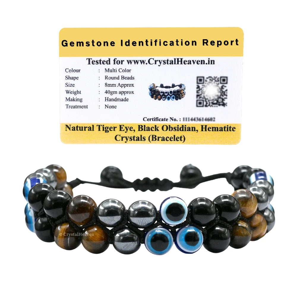 Evil Eye Bracelet for Men Women (Double Layer)