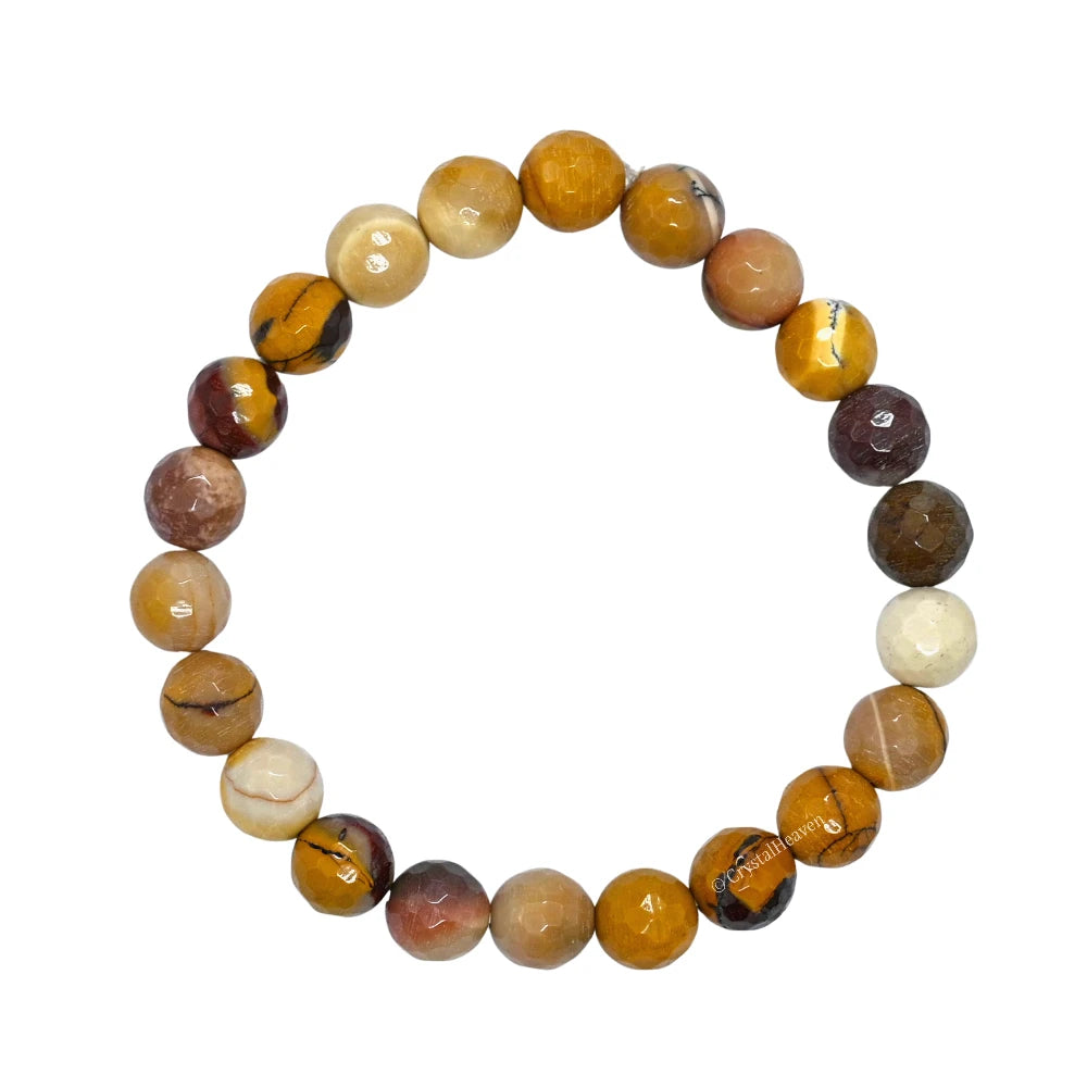 Mookaite Australian Jasper Bracelet (Faceted-Stretchable)
