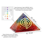 7 Chakra Onyx Orgone Pyramid (Chakra Reiki)
