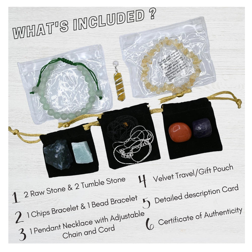 Virgo Healing Crystals and Stones Premium Set