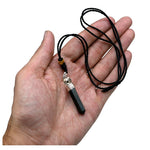 Shungite Necklace - Cap Pencil with Quartz