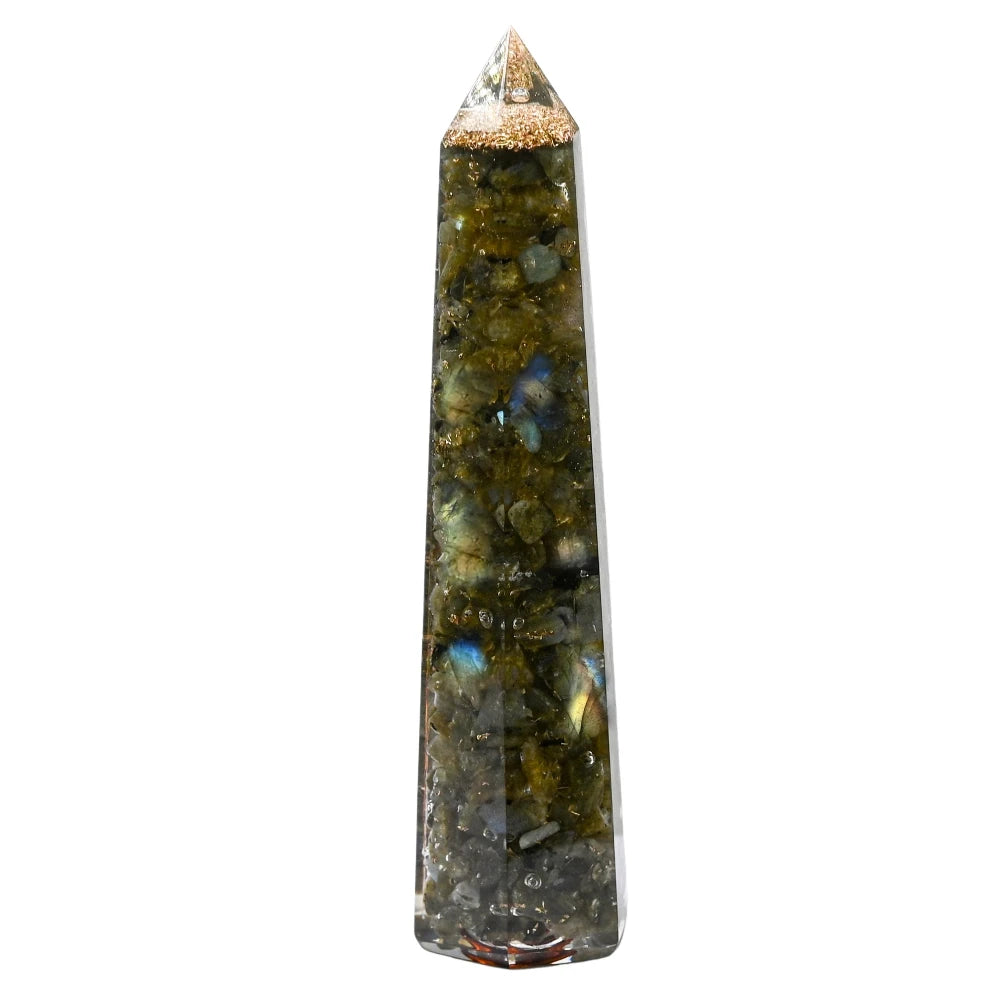 Labradorite Crystal Orgone Tower (4.5 Inch)