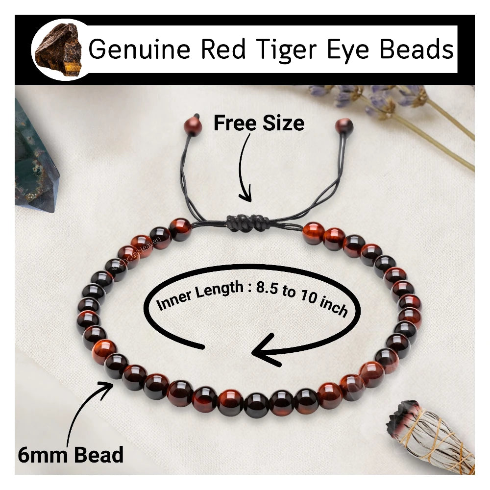 Red Tiger Eye Anklet (Without Knot)