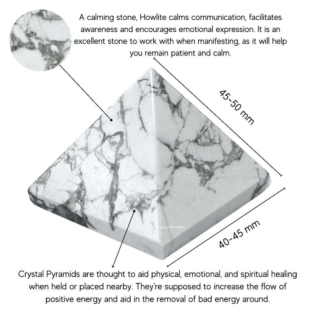Howlite Pyramid (2 Inch)