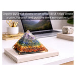 7 Chakra Orgone Pyramid (Small Hamsa)
