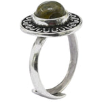 Labradorite Ring (Silver/Round)
