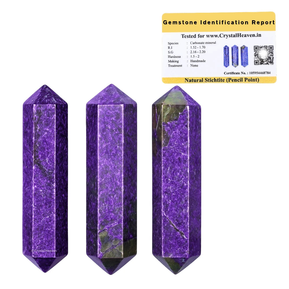 Stichtite Pencil Points (Double Terminated) (Set of 50)