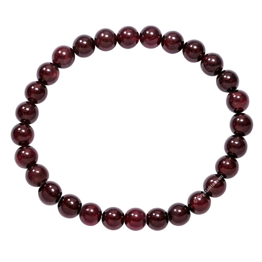 Garnet Healing Crystal Bracelets - 6mm Beads