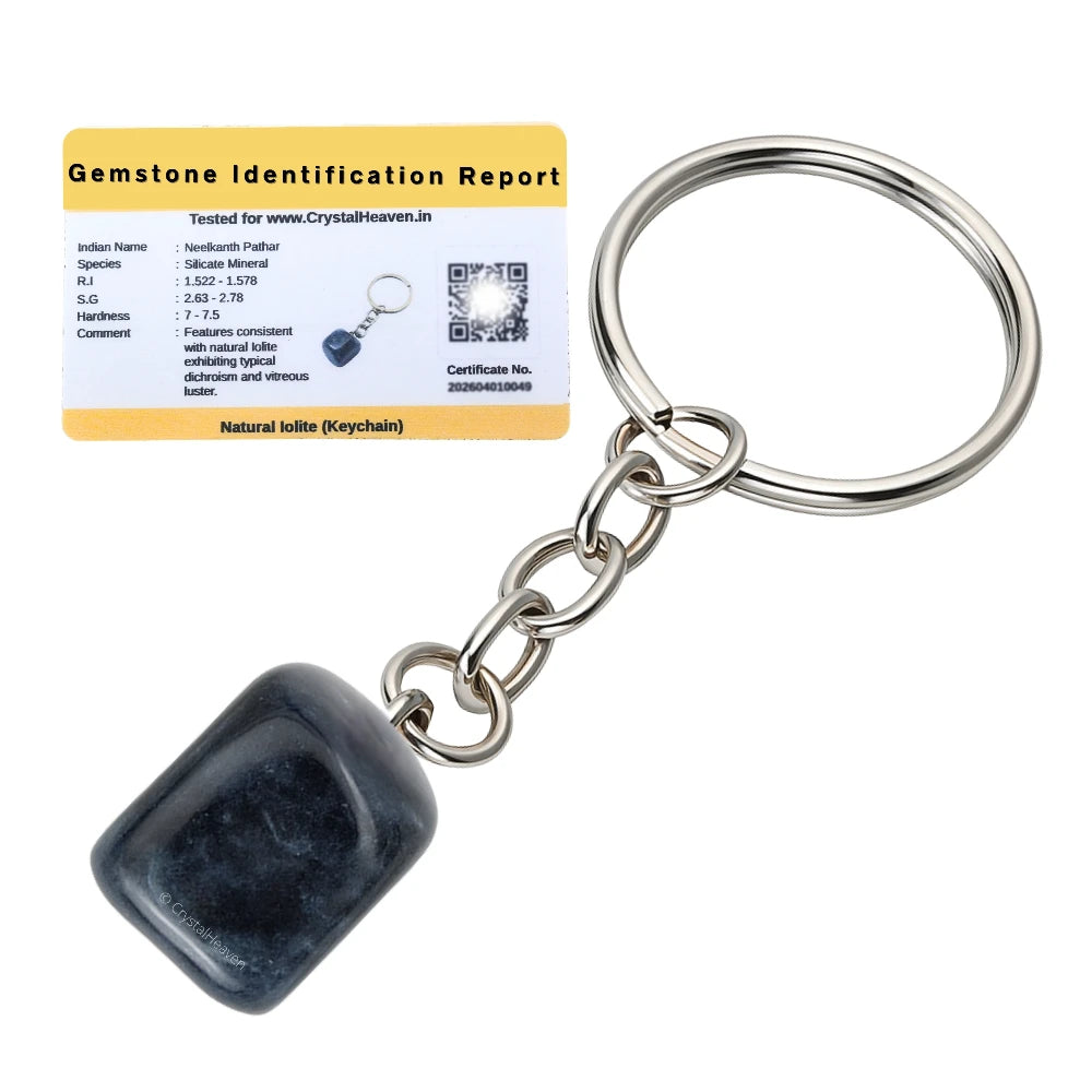 Iolite Crystal Keychain (Tumbled)