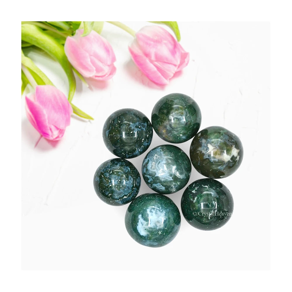 Moss Agate Sphere (1 Inch)