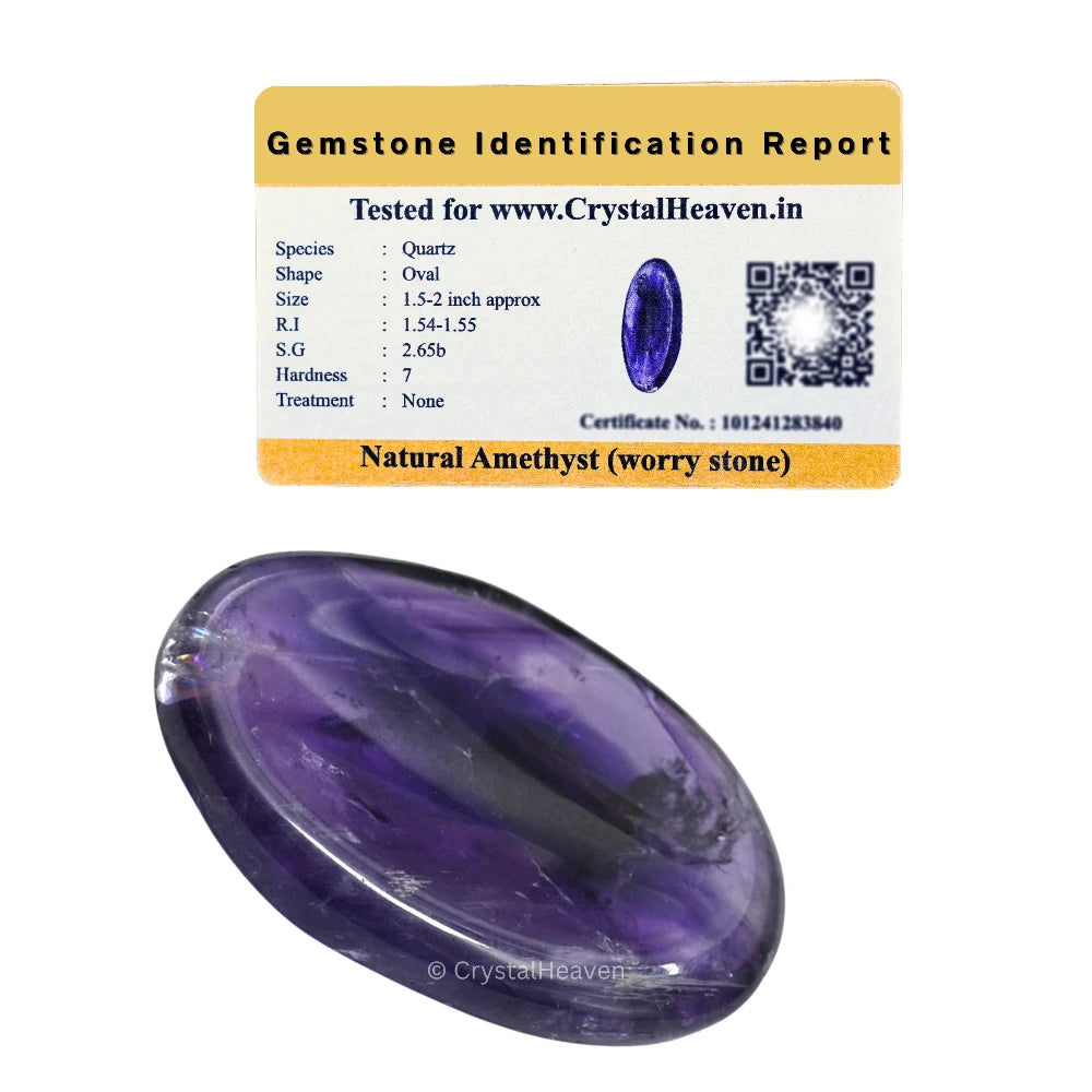 Amethyst Worry Stone