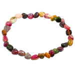 Multi tourmaline Tumbled Bracelet (Elastic)