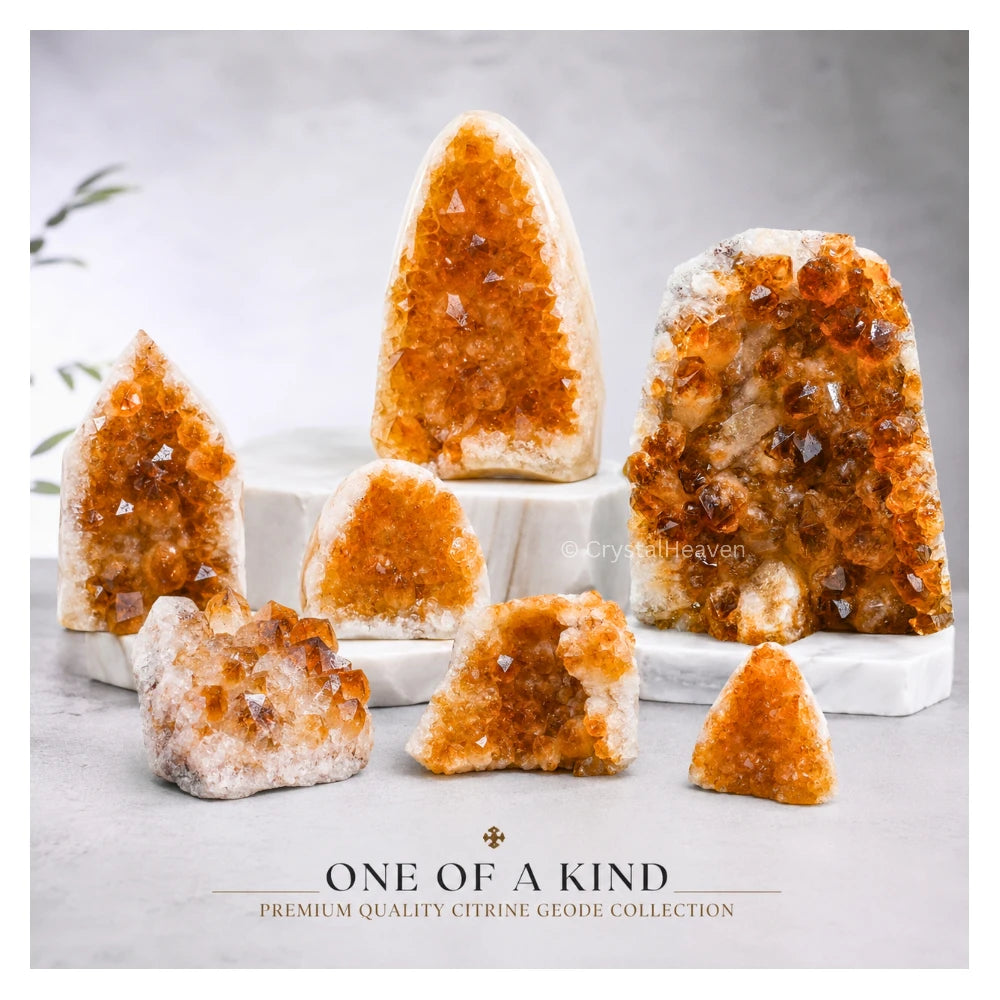 Natural Citrine Cluster Geode (100-200 Gram)