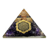 Amethyst Orgone Pyramid (Lotus Flower Of Life)