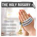Angelite Crystal Tasbih (Gold)