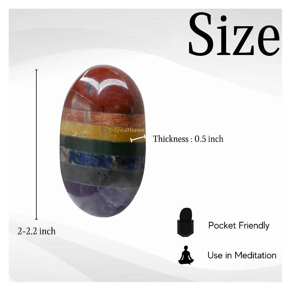 7 Chakra Palm Stone