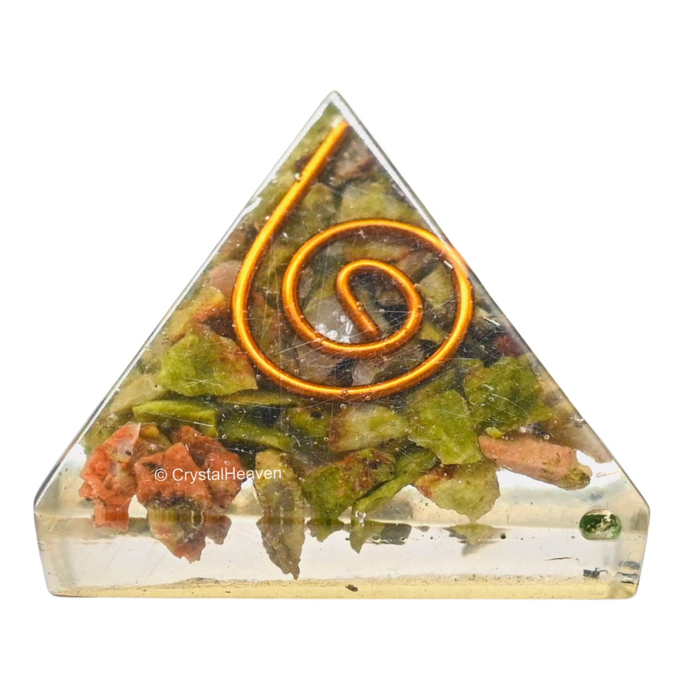 Unakite Orgone Pyramid - 30mm