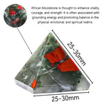 African Bloodstone Pyramid (1 Inch)