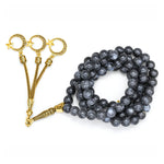 Larvikite Crystal Tasbih (Gold)