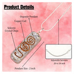 Selenite Crystal Orgone Pendant - Rectangle