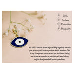 Blue Evil Eye Pendant Necklace (Gold)