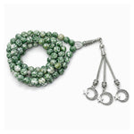 Tree Agate Crystal Tasbih (Silver)