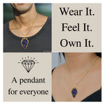 Amethyst Arrow Head Pendant - Gold Plated