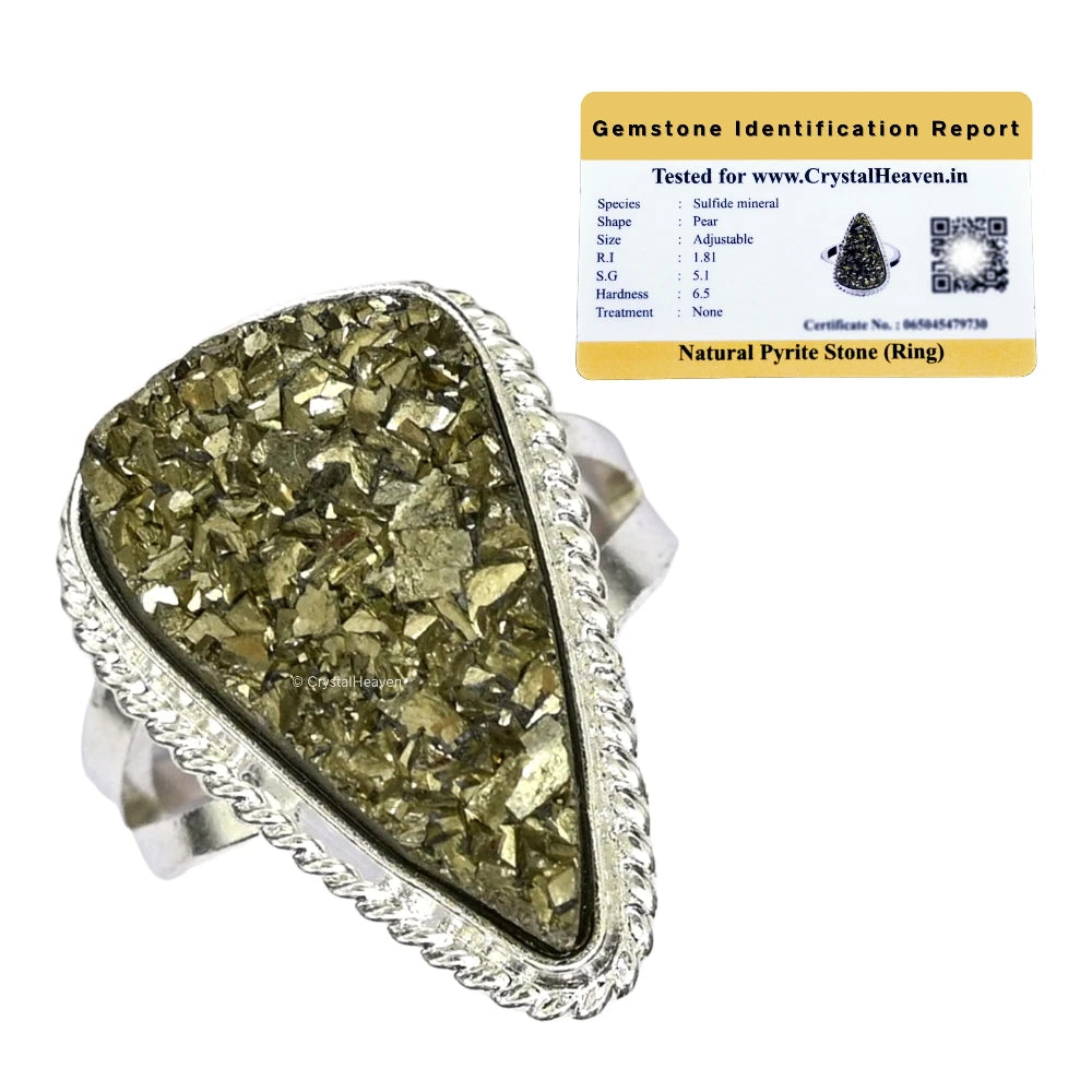Pyrite Ring (Pear)