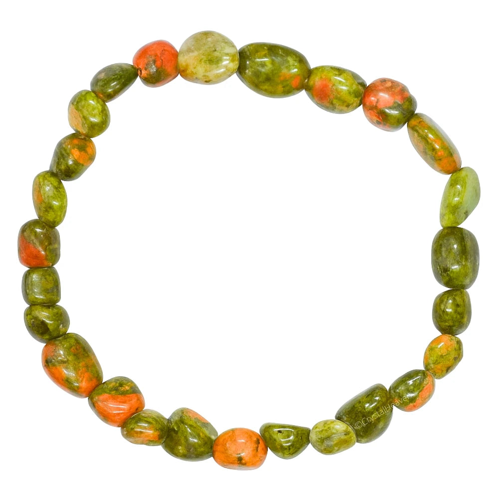Unakite Tumbled Bracelet (Elastic)