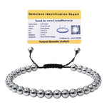 Silver Hematite Anklet (Without Knot)