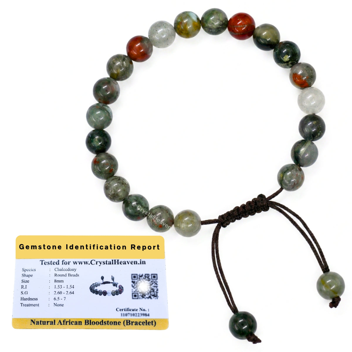 African Bloodstone Bracelet (Adjustable)