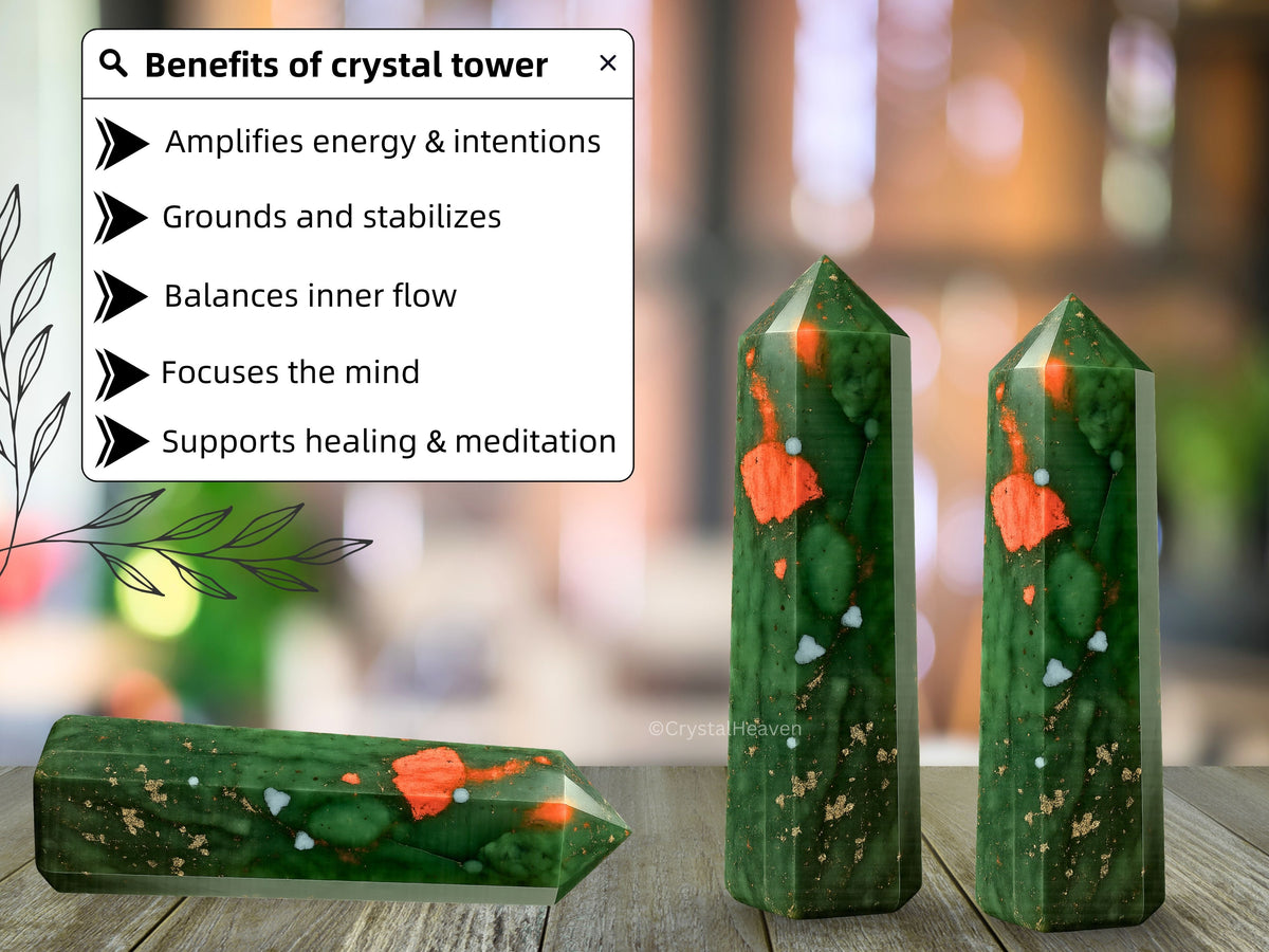 African Bloodstone Crystal Tower (2" to 3" inch) 