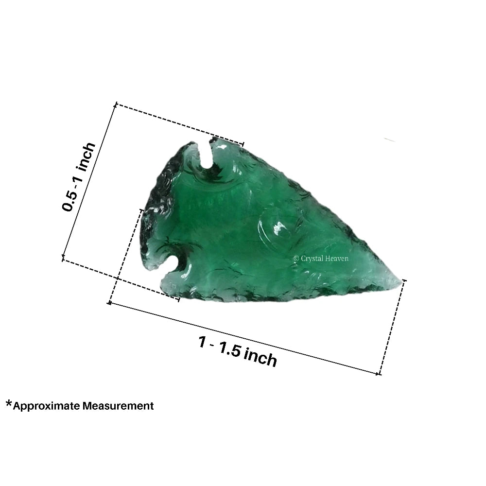 Mix Color Glass Arrowhead - 1" to 1.5" (10 Pieces)