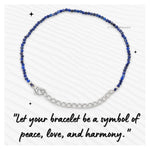 Lapis Lazuli Bracelets - 2mm Faceted Beads (Silver)