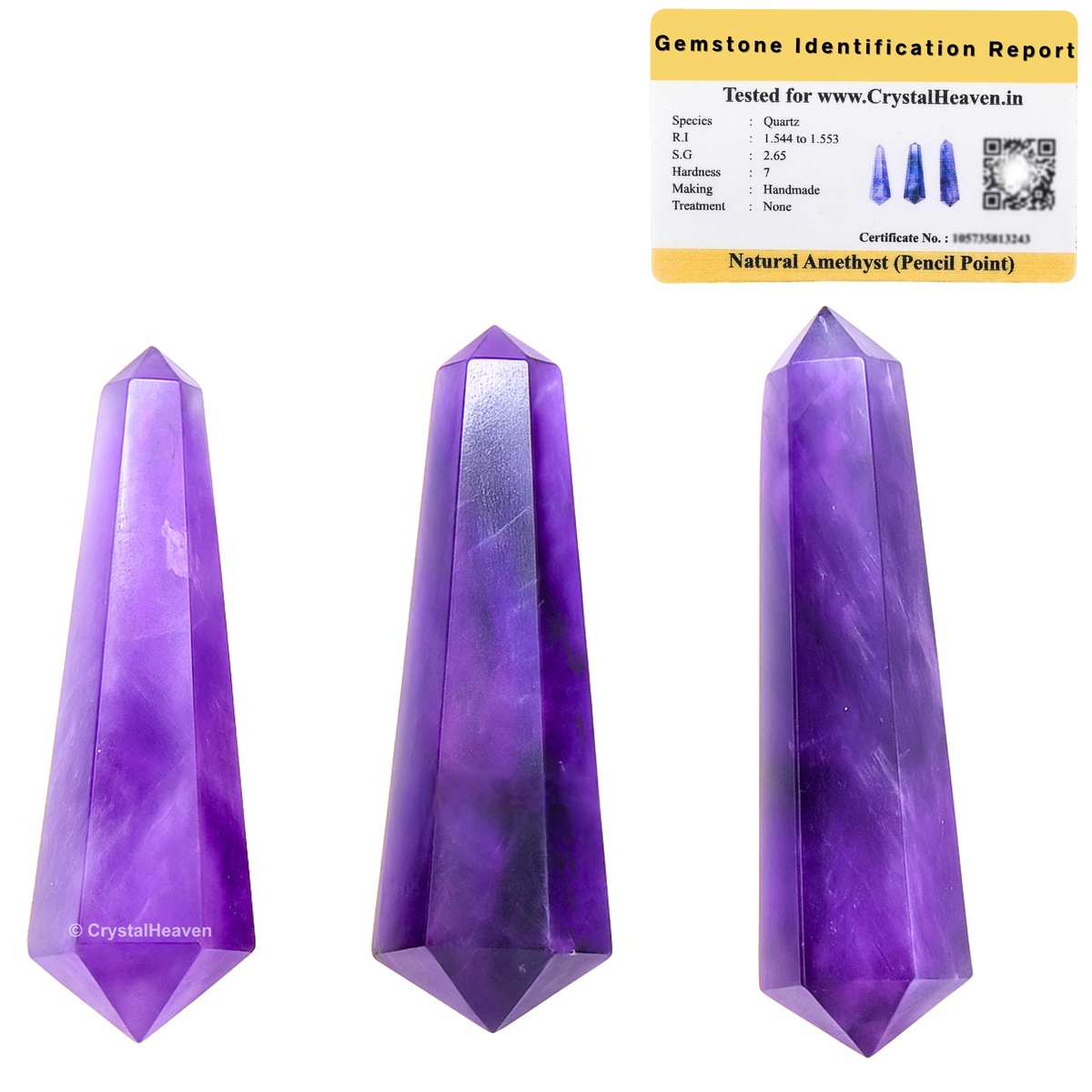 Amethyst Pencil Points (Double Terminated) (Set of 50)