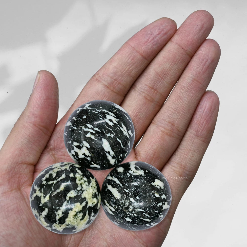 Black and White Tourmaline Sphere (1.5 Inch)