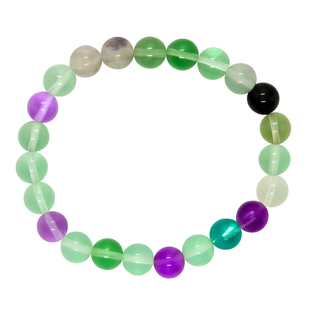 Multi Fluorite Bracelet (Elastic)