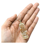 Selenite Crystal Orgone Pendant - Rectangle