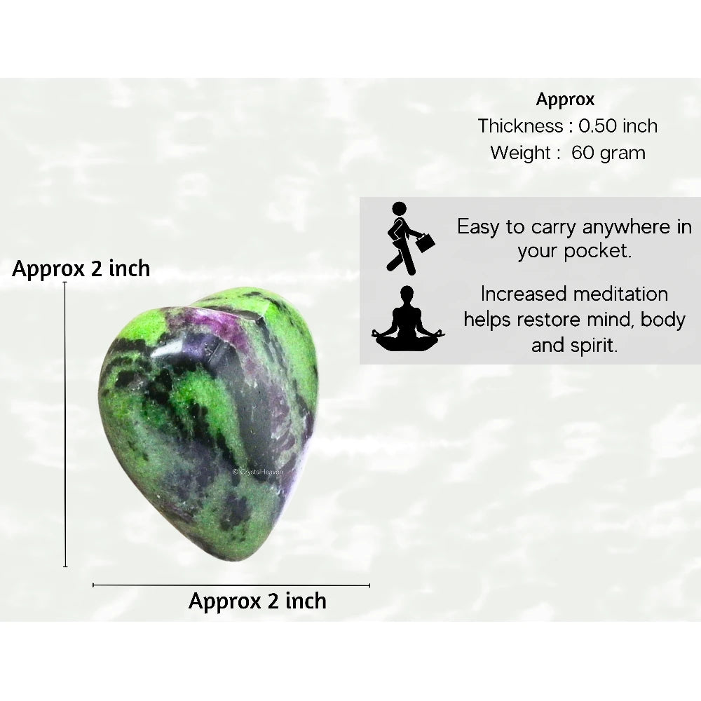 Ruby Zoisite Heart