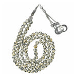 Dalmatian Jasper Crystal Tasbih (Silver)