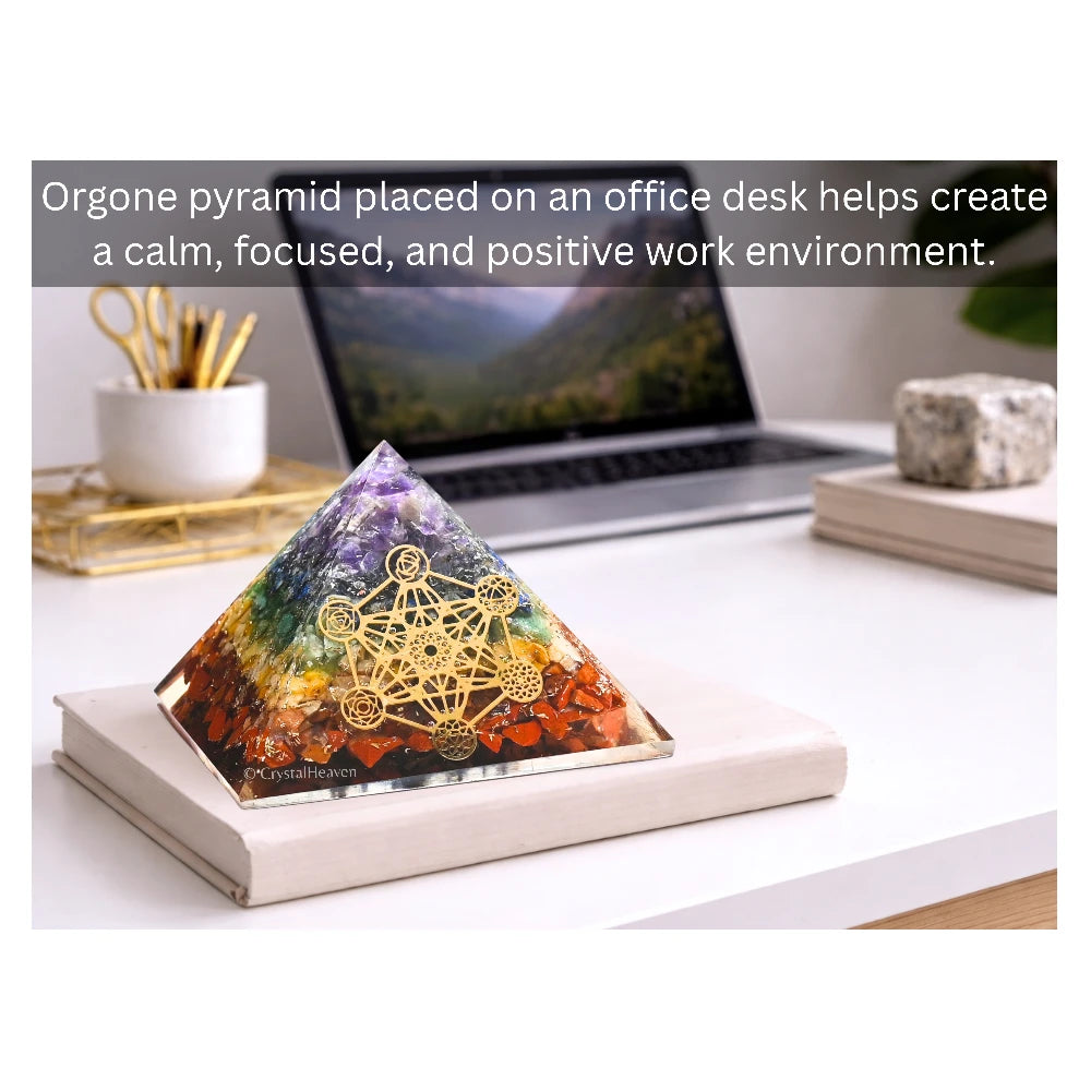 7 Chakra Orgone Pyramid (Chakra Metatron Cube)