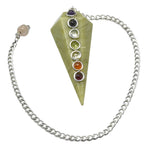 Serpentine Pendulum with Chakra Beads