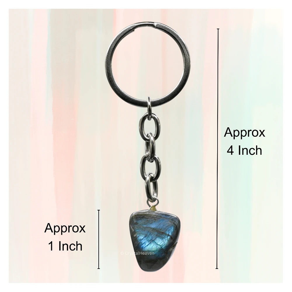 Labradorite Crystal Keychain (Tumbled)