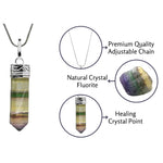 Fluorite Necklace - Pencil Point (Silver)