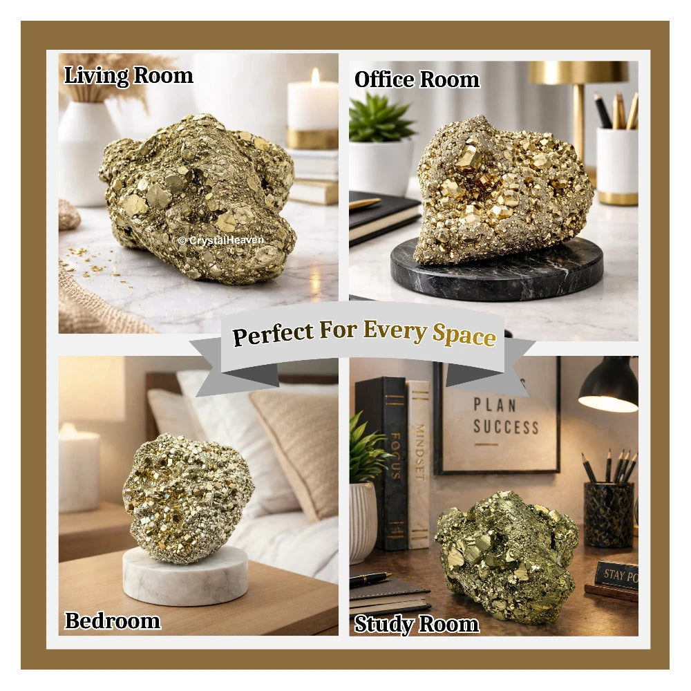 Pyrite Stone Crystal Cluster (Upto 40)
